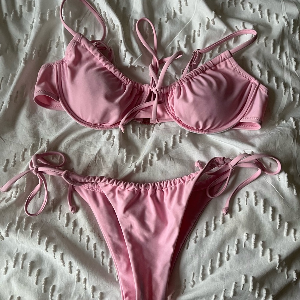pink babydoll bikini